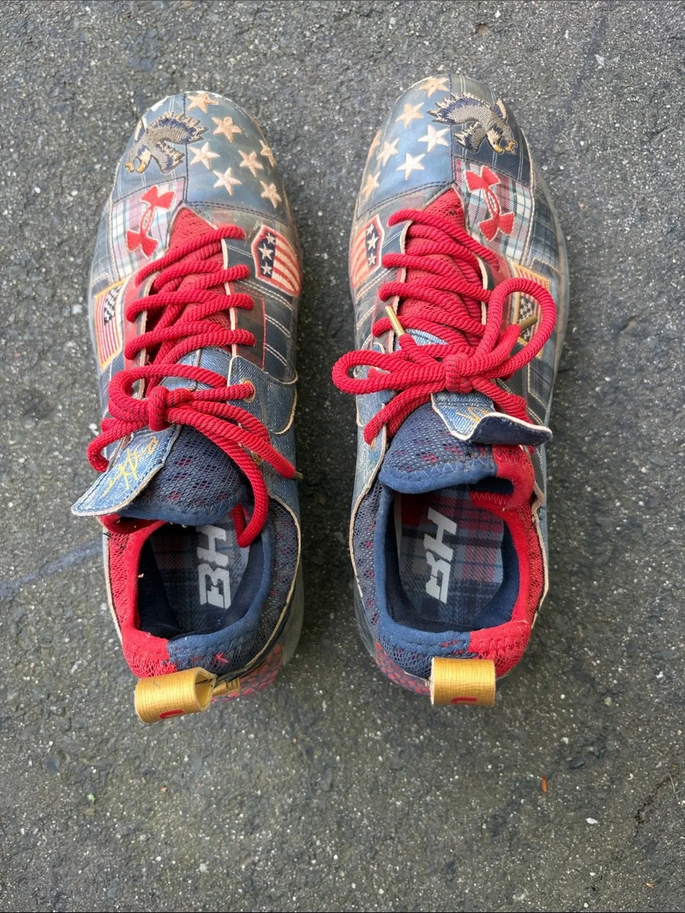 Bryce Harper 5 Blue Patriotic cleats- Athletic Shoes